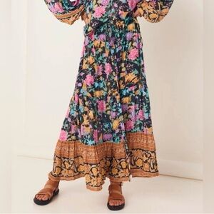 Spell & The Gypsy Butterfly Midi Skirt Firefly NWT XS Floral Border Boho